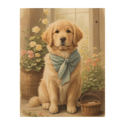 Golden Retriever Wood Wall Art