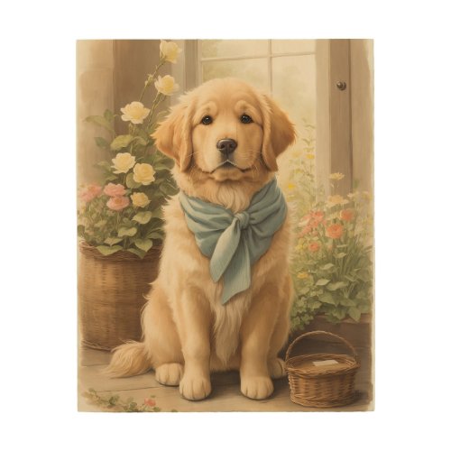 Golden Retriever Wood Wall Art