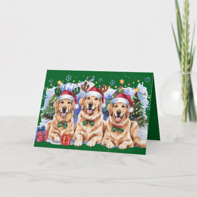 Golden Retriever Xmas Card (Front)