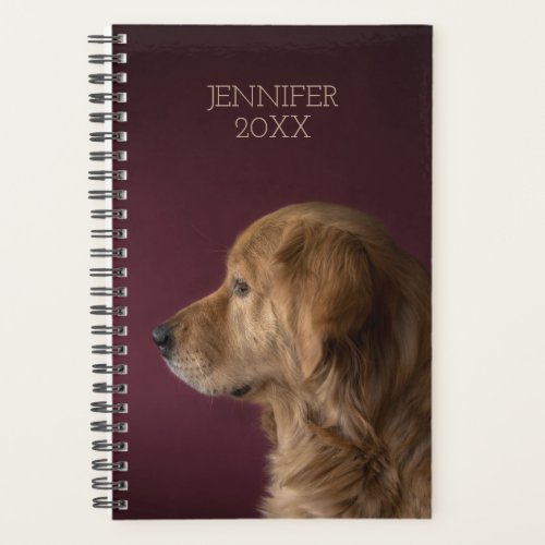 Golden Retriever Year Personalized Name Planner