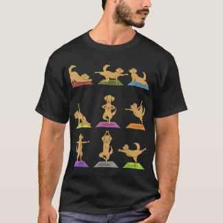 Golden Retriever Yoga Dogs In Yoga Poses T-Shirt