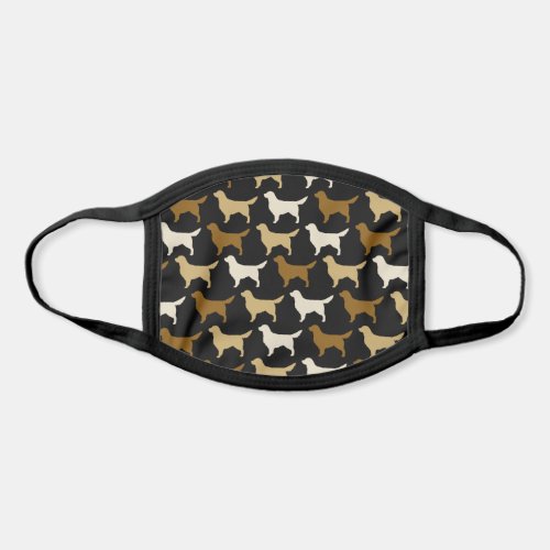 Golden Retrievers  Dog Silhouettes Pattern Face Mask