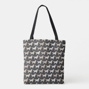 Golden Retrievers Dog Silhouettes Patterned Tote Bag