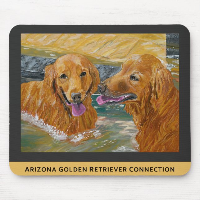 Golden Retrievers Frolic Mousepad (Front)