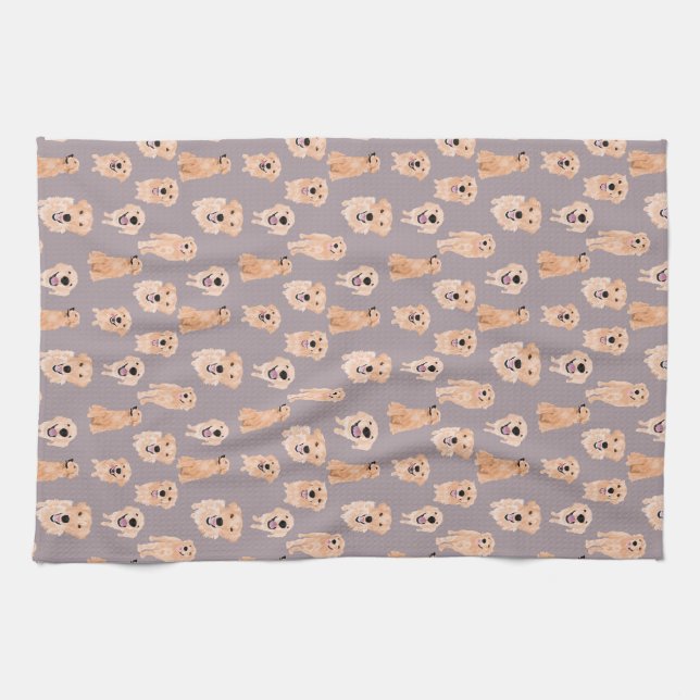 Golden Retrievers Kitchen Towel (Horizontal)