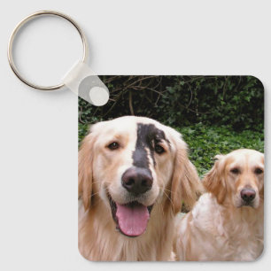 Golden Retrievers Peter Fox and Mom Keychain