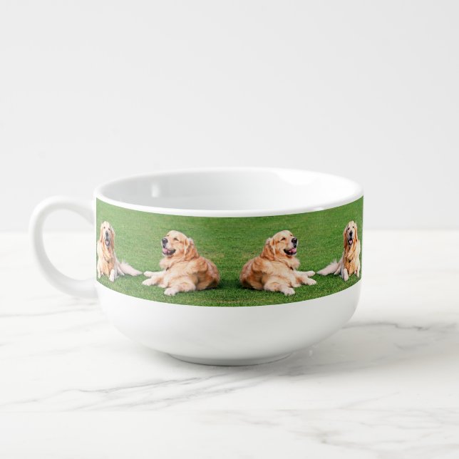Golden retrievers soup mug (Right)