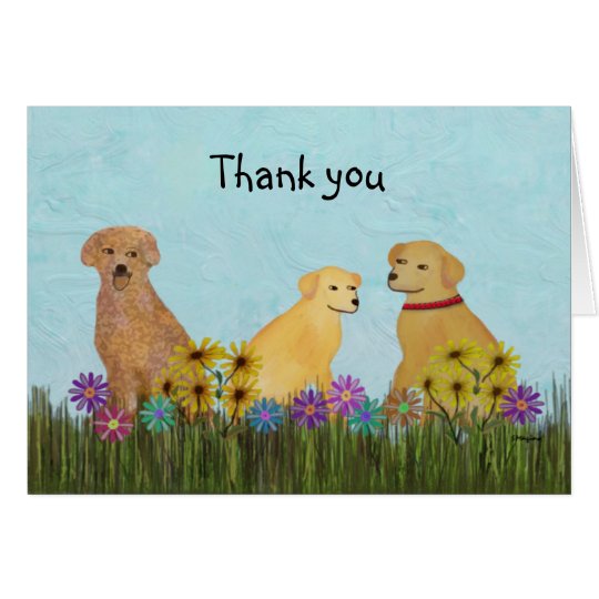 Golden Retrievers Thank You Cards
