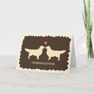 Golden Retrievers Wedding Congratulations Card
