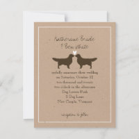 Golden Retrievers Wedding Invitation