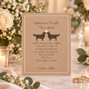 Golden Retrievers Wedding Invitation