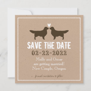 Golden Retrievers Wedding Save the Date Invitation