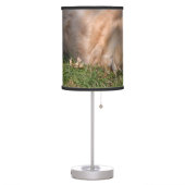 Golden Retriver Resting in the Grass Photo Table Lamp (Left)