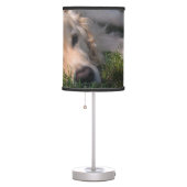 Golden Retriver Resting in the Grass Photo Table Lamp (Right)