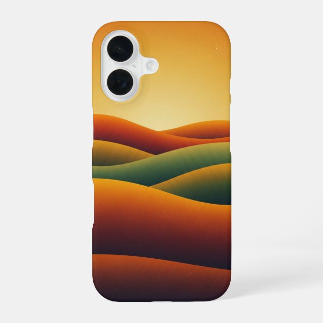 Golden Retro Hills iPhone Case (Back)