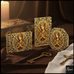 Golden Reverence Virgin Mary Acrylic Award