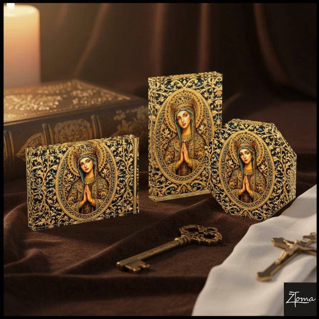 Golden Reverence Virgin Mary Acrylic Award (Creator Uploaded)