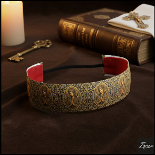 Golden Reverence Virgin Mary Athletic Headband