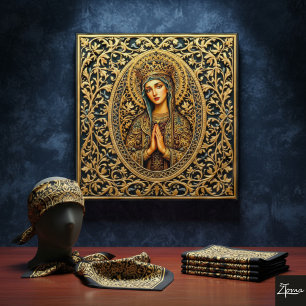 Golden Reverence Virgin Mary Bandana