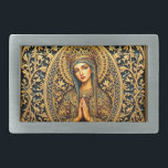 Golden Reverence Virgin Mary Belt Buckle<br><div class="desc">Elevate your style with this stunning Golden Reverence Virgin Mary belt buckle! ✨ A perfect blend of elegance and spirituality,  it’s not just an accessory; it’s a statement of faith and beauty. Wear it with pride and let your outfit shine! 💙</div>