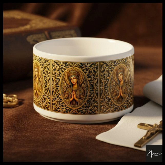Golden Reverence Virgin Mary Bowl (Creator Uploaded)
