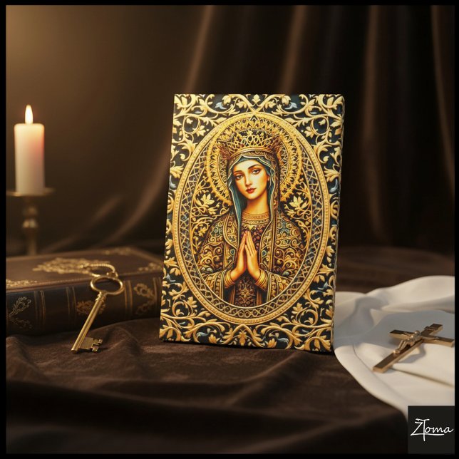 Golden Reverence Virgin Mary Canvas Print (Creator Uploaded)