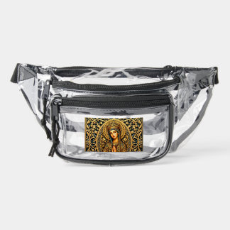Golden Reverence Virgin Mary Clear Fanny Pack