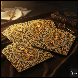 Golden Reverence Virgin Mary Door Sign