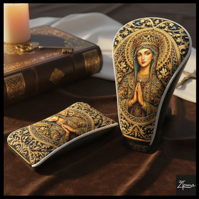 Golden Reverence Virgin Mary Golf Head Cover (Creator Uploaded)
