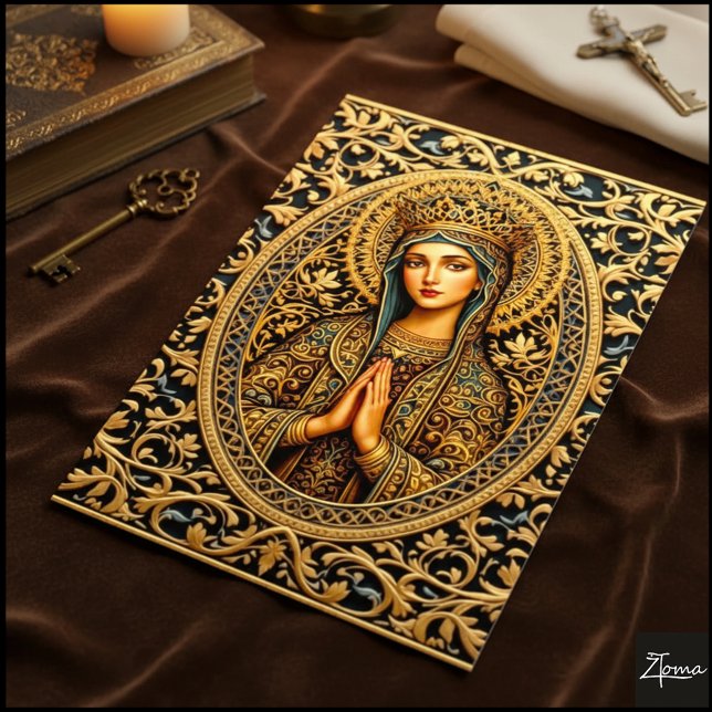 Golden Reverence Virgin Mary Poster (Creator Uploaded)