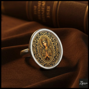 Golden Reverence Virgin Mary Ring
