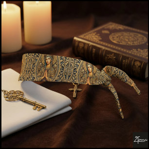 Golden Reverence Virgin Mary Tie Headband