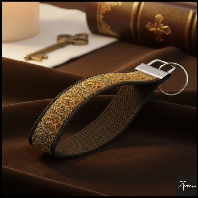 Golden Reverence Virgin Mary Wrist Keychain (Creator Uploaded)