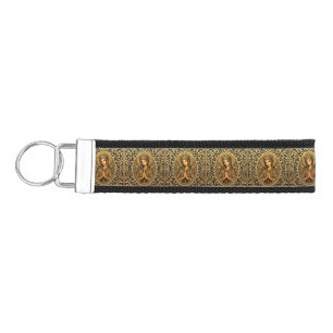 Golden Reverence Virgin Mary Wrist Keychain