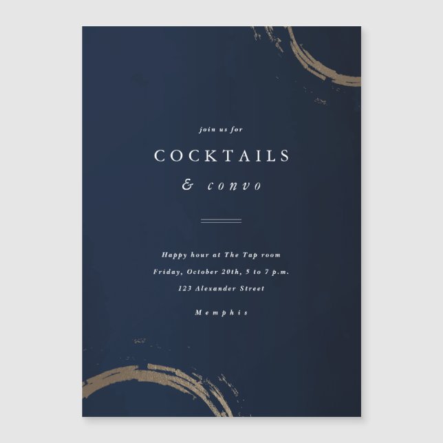 Golden Rings Cocktail Party Invitation (Front)