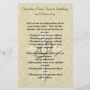 Golden Rings with Cross, Elegant Christian Love Flyer
