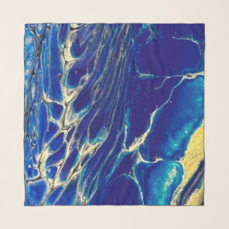 Golden ripple artwork scarf