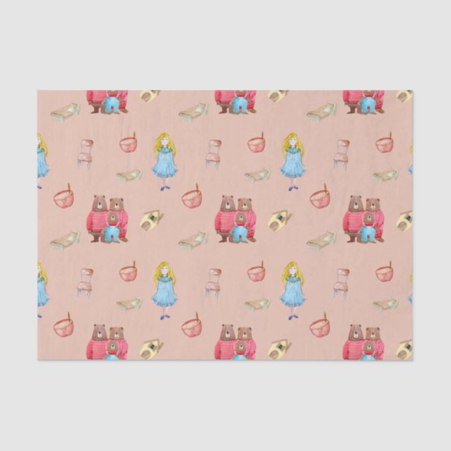 Golden Rites and Three Bears Tissue Paper (Front)