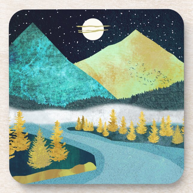 Golden River Beverage Coaster (Front)