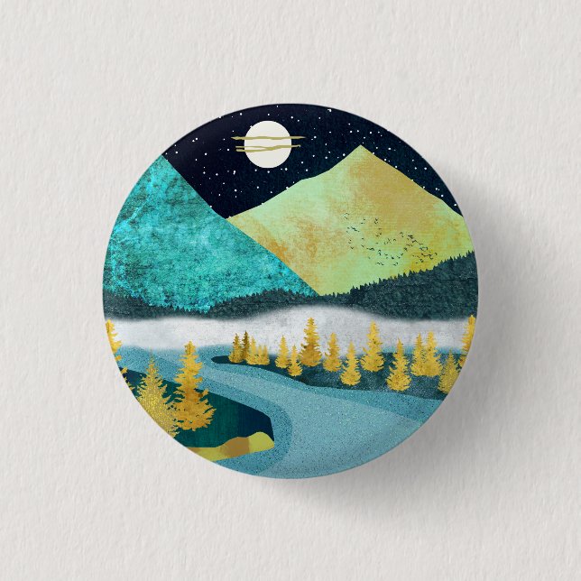 Golden River Button (Front)