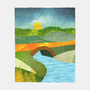 Golden Road Fleece Blanket