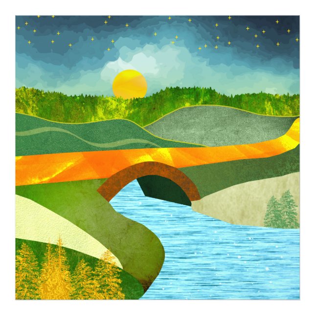 Golden Road Photo Print (Front)