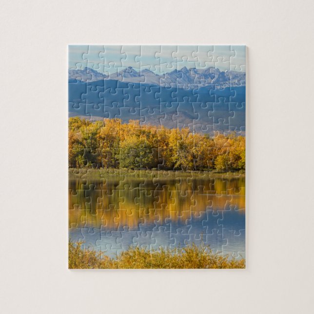 Golden Rocky Mountain Front Range View Jigsaw Puzzle (Vertical)