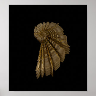 golden romance seashell poster