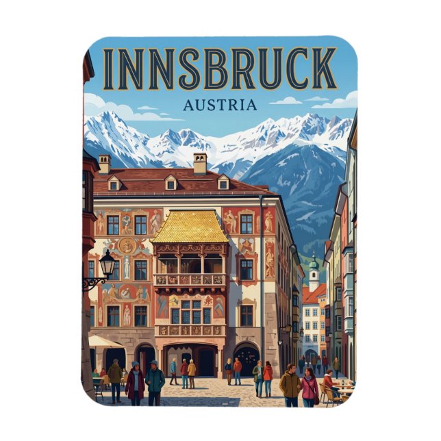 Golden Roof Austria Magnet (Vertical)
