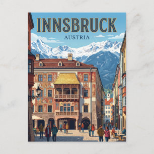 Golden Roof Austria Postcard