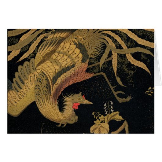 Golden Rooster Bird Japanese Classic Antique (Front Horizontal)