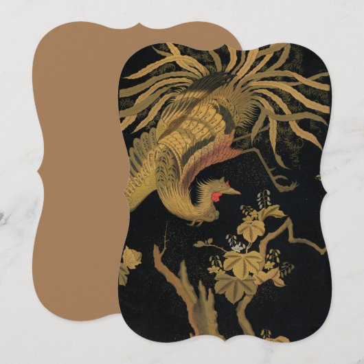 Golden Rooster Bird Japanese Classic Antique (Front/Back)