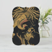 Golden Rooster Bird Japanese Classic Antique (Standing Front)