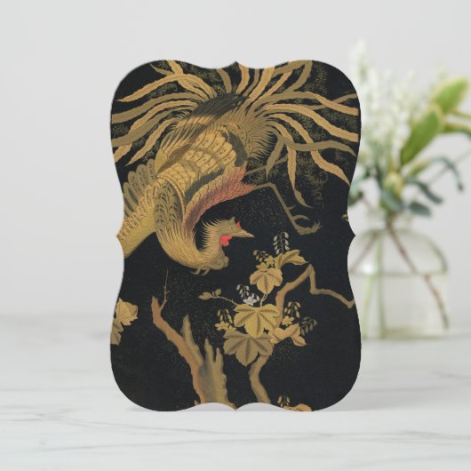 Golden Rooster Bird Japanese Classic Antique (Standing Front)